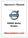 Volvo G960C Motor Grader Pdf Operator's Manual
