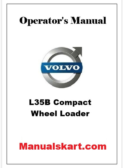 Volvo L35B Compact Wheel Loader Pdf Operator's Manual