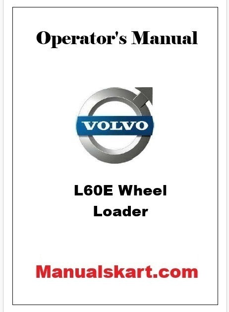 Volvo L60E Wheel Loader Pdf Operator's Manual