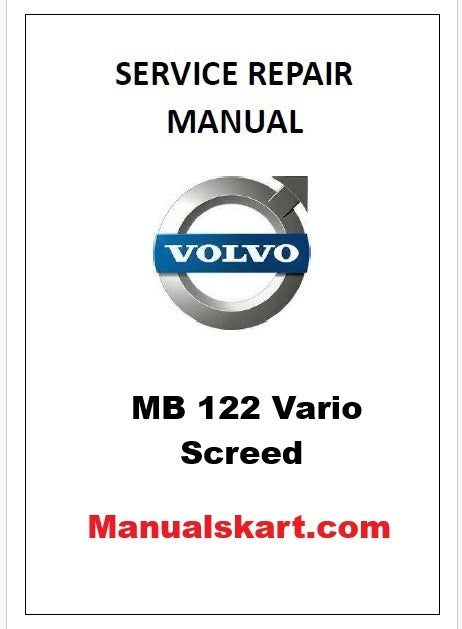 Volvo MB 122 Vario Screed Pdf Repair Service Manual