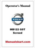 Volvo MB122 GST Screed Pdf Operator's Manual