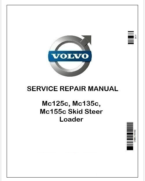 Volvo Mc125c, Mc135c, Mc155c Skid Steer Loader Repair Service Pdf Manual