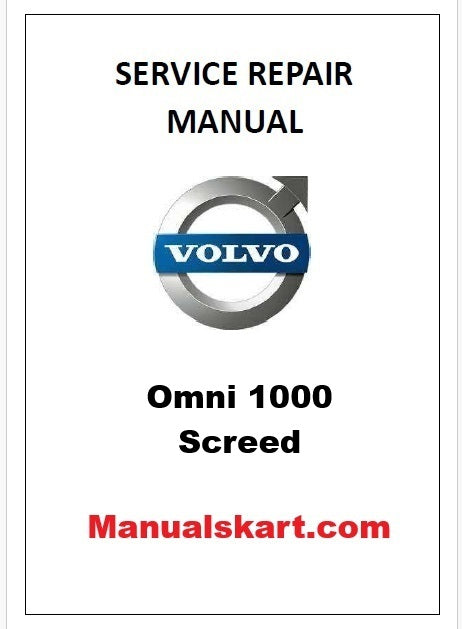 Volvo Omni 1000 Screed Pdf Repair Service Manual