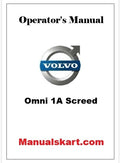 Volvo Omni 1A Screed Pdf Operator's Manual