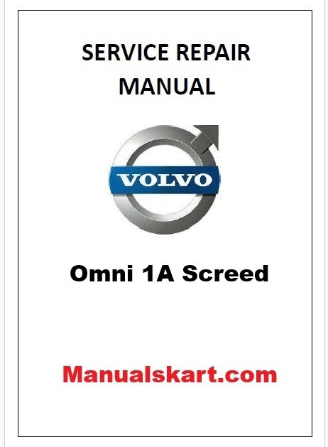 Volvo Omni 1A Screed Pdf Repair Service Manual