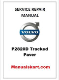 Volvo P2820D Tracked Paver Pdf Repair Service Manual PID:12826281