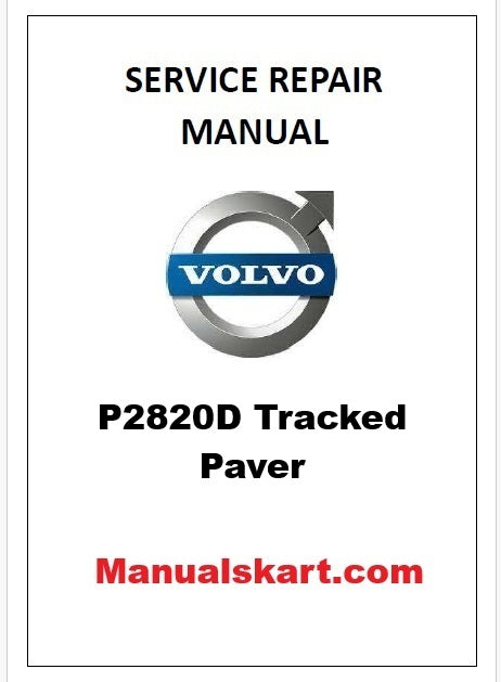 Volvo P2820D Tracked Paver Pdf Repair Service Manual PID:12826281