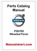 Volvo P2870D Wheeled Paver Pdf Parts Catalog Manual PID:12788546