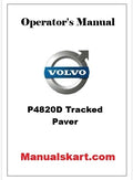 Volvo P4820D Tracked Paver Pdf Operator's Manual PID:12783828