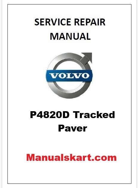 Volvo P4820D Tracked Paver Pdf Repair Service Manual PID:12783828