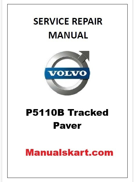 Volvo P5110B Tracked Paver Pdf Repair Service Manual