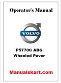 Volvo P5770C ABG Wheeled Paver Pdf Operator's Manual PID:12783763