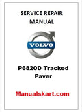 Volvo P6820D Tracked Paver Pdf Repair Service Manual PID:12819468