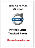 Volvo P7820C ABG Tracked Paver Pdf Repair Service Manual PID:12762921