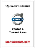 Volvo P8820D L Tracked Paver Pdf Operator's Manual PID:53726241