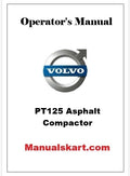 Volvo PT125 Asphalt Compactor Pdf Operator's Manual