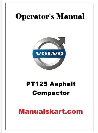 Volvo PT125 Asphalt Compactor Pdf Operator's Manual