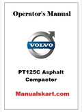 Volvo PT125C Asphalt Compactor Pdf Operator's Manual