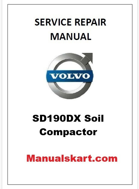 Volvo SD190DX Soil Compactor Pdf Repair Service Manual