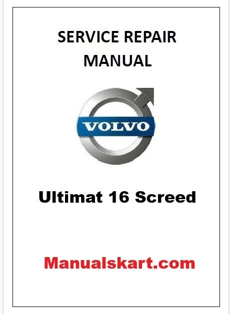 Volvo Ultimat 16 Screed Pdf Repair Service Manual