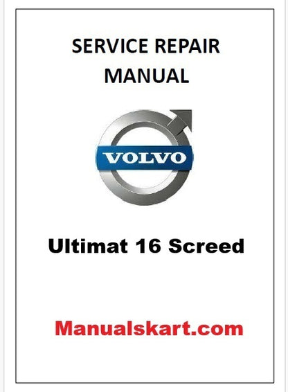 Volvo Ultimat 16 Screed Pdf Repair Service Manual