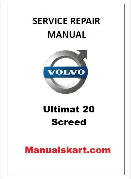 Volvo Ultimat 20 Screed Pdf Repair Service Manual
