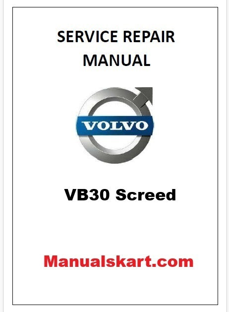 Volvo VB30 Screed Pdf Repair Service Manual