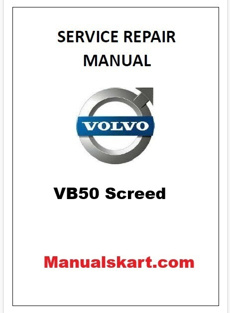 Volvo VB50 Screed Pdf Repair Service Manual