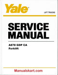 Yale A878 GDP CA Forklift Pdf Repair Service Manual