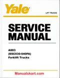 Yale A883 (ESC030-040FA) Forklift Trucks Pdf Repair Service Manual