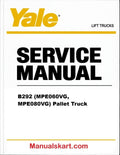 Yale B292 (MPE060VG, MPE080VG) Pallet Truck Pdf Repair Service Manual