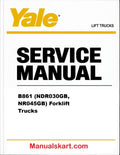 Yale B861 (NDR030GB, NR045GB) Forklift Trucks Pdf Repair Service Manual