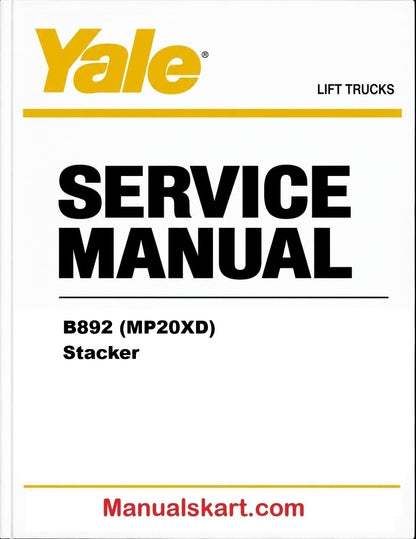 Yale B892 (MP20XD) Stacker Pdf Repair Service Manual