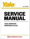 Yale C820 (MSW030E, MSW040E) Stacker Pdf Repair Service Manual