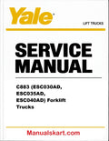 Yale C883 (ESC030AD, ESC035AD, ESC040AD) Forklift Trucks Pdf Repair Service Manual