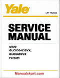 Yale D809 GLC030-035VX, GLC040SVX Forklift Pdf Repair Service Manual