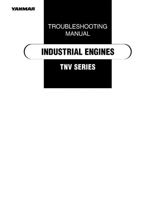 Yanmar TNV Diesel Engines Troubleshooting Pdf Repair Service Manual (0DTN4-G00200)