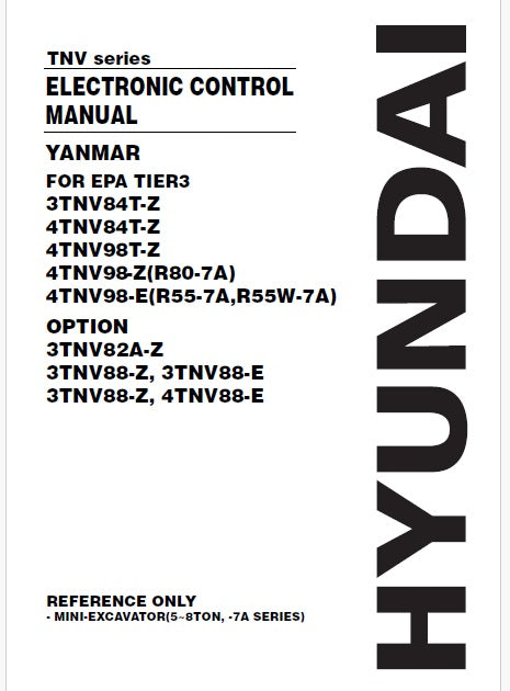 Yanmar TNV series Engine Electronic Control Manual