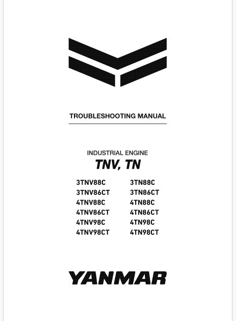 Yanmar TNV, TN Series Industrial Engine Pdf Troubleshooting Manual